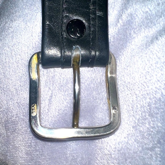 JUSTIN LEATHER BELT SIZE 34. Buckle can be exchanged for different one. Used - Picture 5 of 9